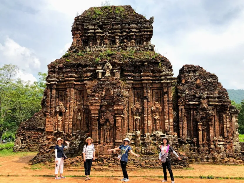 Cham tower at My Son Sanctuary near Hoi An