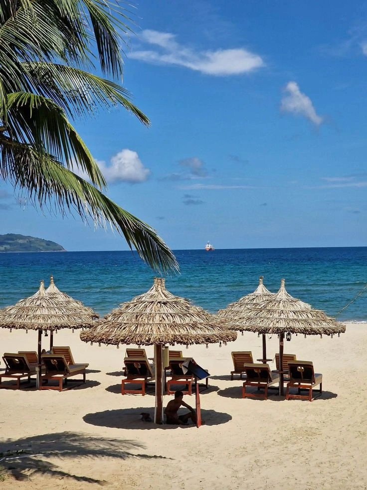 Aerial view of An Bang Beach coastline Hoi An