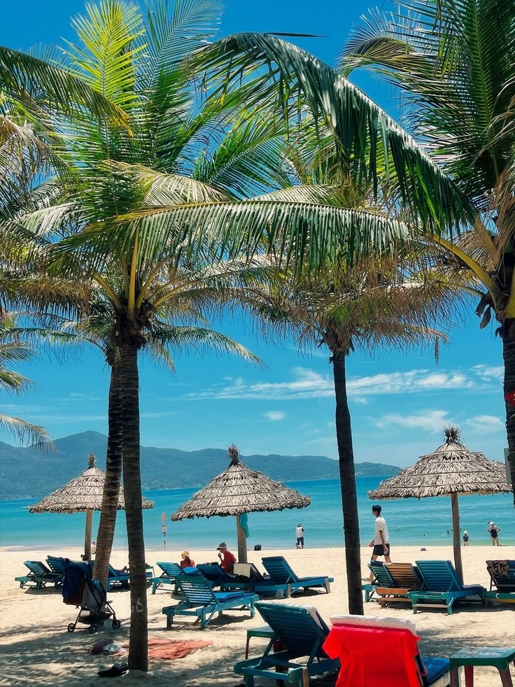 An Bang Beach Hoi An - white sand and calm waters Central Vietnam