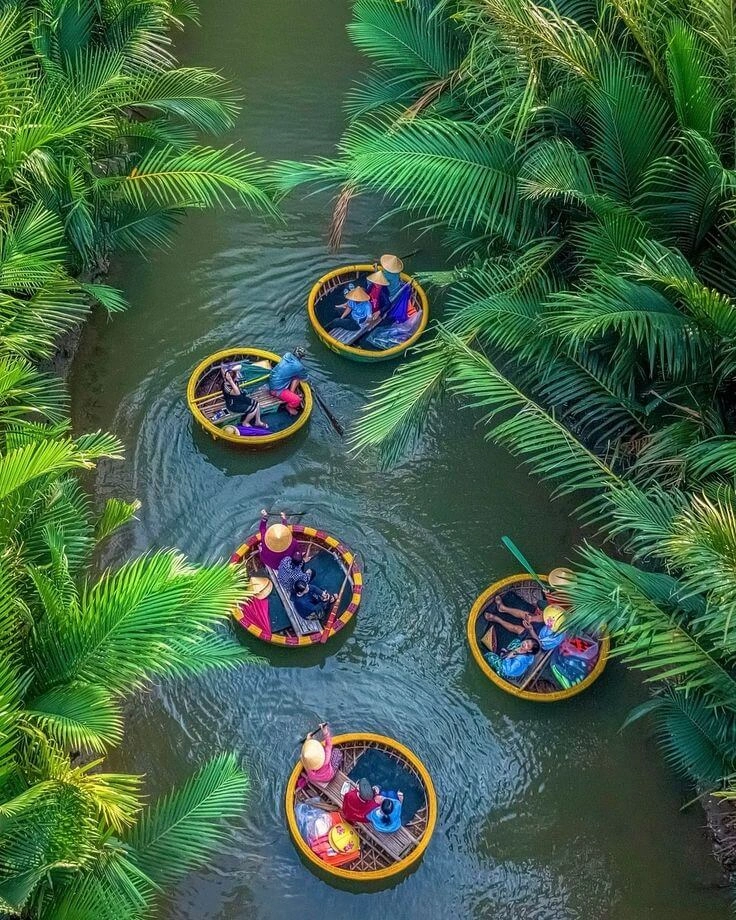 Traditional bamboo fishing nets in Cam Thanh Hoi An