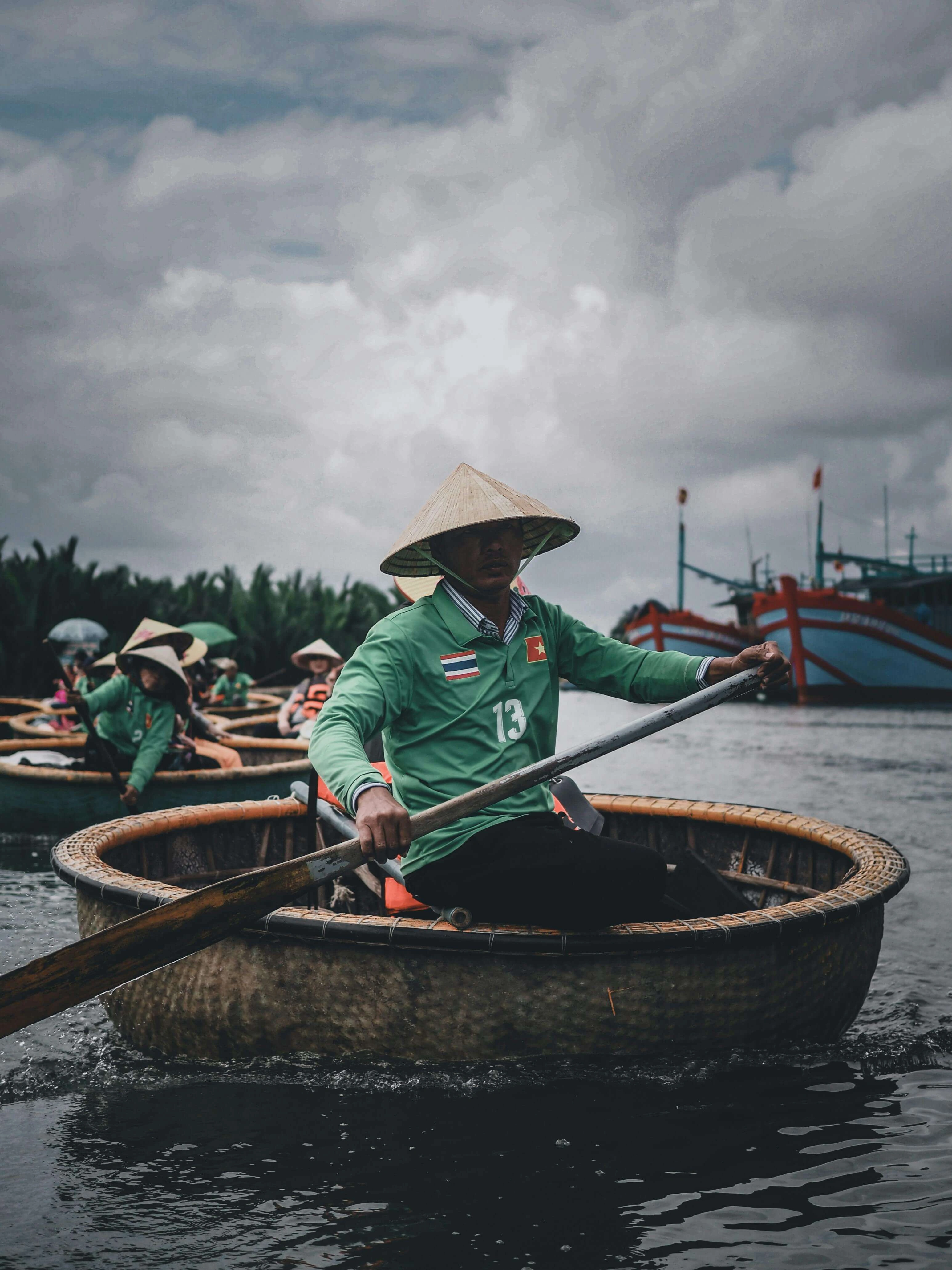 Traditional bamboo fishing nets in Cam Thanh Hoi An
